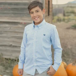 Youth Brentwood Gingham Performance Dress Shirt