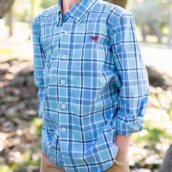 Youth Brevard Plaid Dress Shirt