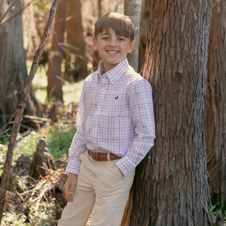 Youth Chateau Windowpane Dress Shirt