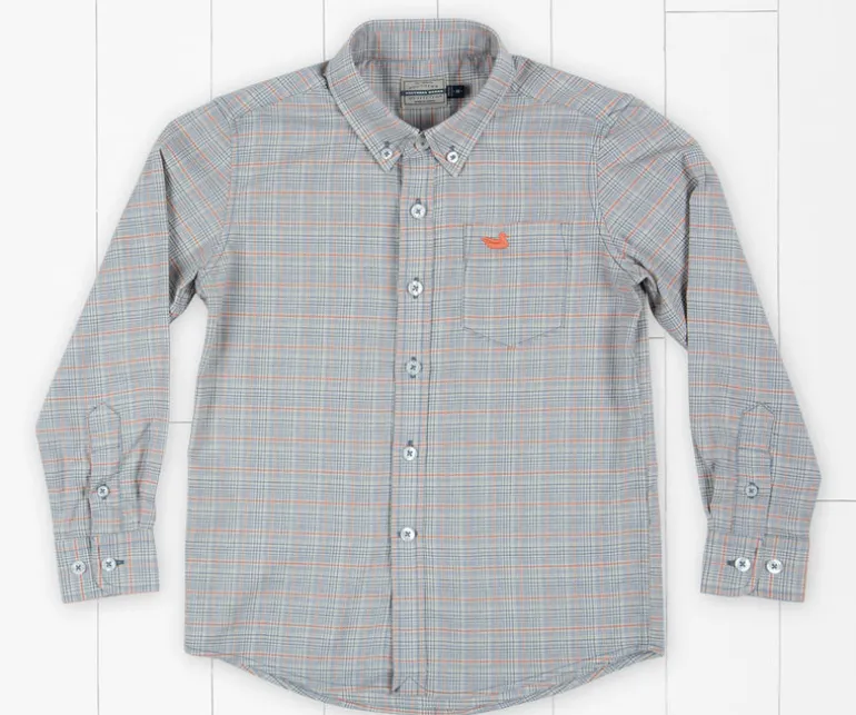 Youth Davidson Washed Check Dress Shirt