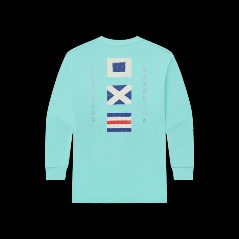 Youth FieldTec™ Heathered Performance Tee - Flags - Long Sleeve