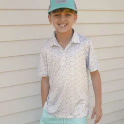 Youth Flyline Performance Polo - Summertime Blues
