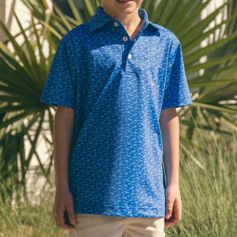 Youth Flyline Performance Polo - Offshore