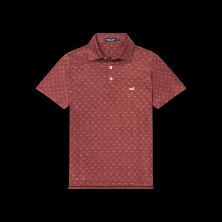 Youth Flyline Performance Polo - Marsh Morning