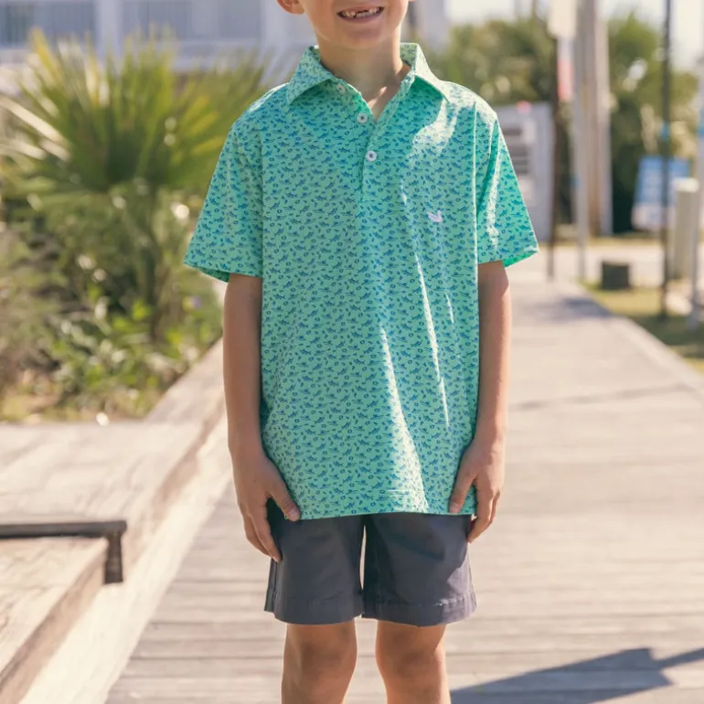Youth Flyline Performance Polo - Offshore