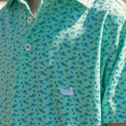 Youth Flyline Performance Polo - Offshore