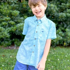 Youth Island Linen Shirt - Flamingos