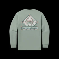 Youth Mosaic Crab Tee - Long Sleeve