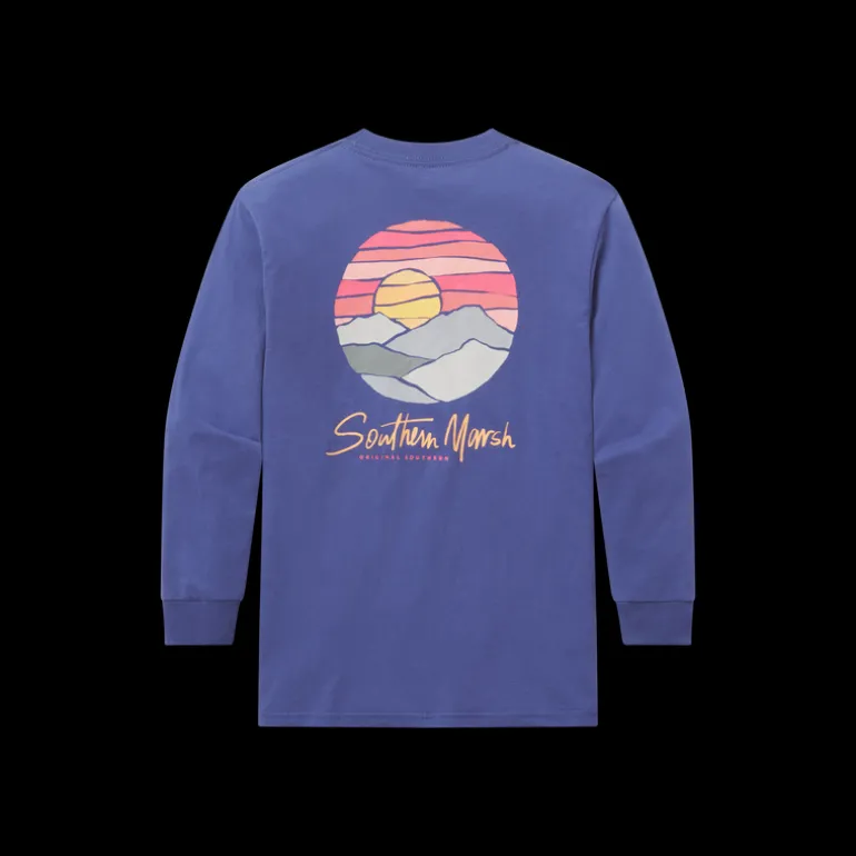 Youth Paper Mountains Tee - Long Sleeve