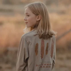 Youth SEAWASH™ Tee - Waterfowl Feathers - Long Sleeve