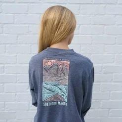Youth SEAWASH™ Tee - Woodcut Canoe - Long Sleeve