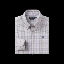Youth Shores Windowpane Performance Dress Shirt
