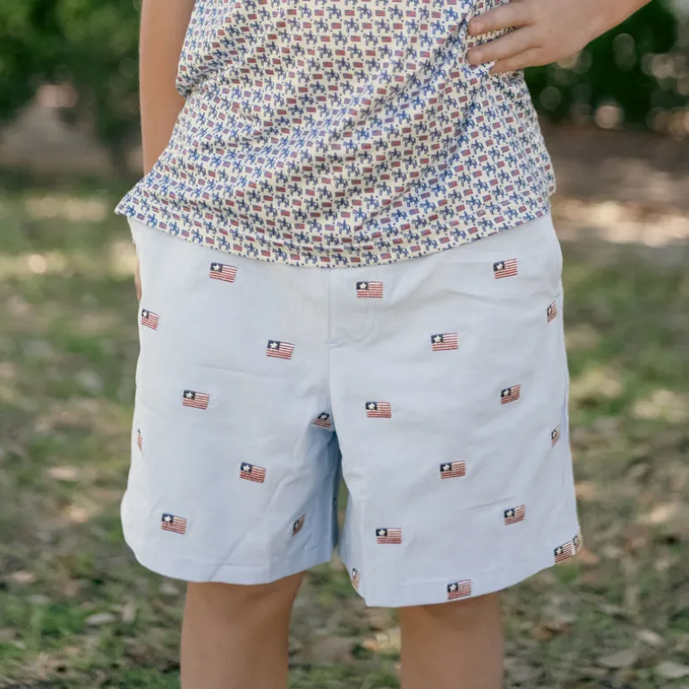 Youth SOUTHERNCLASSICS™ Swim Trunk - Chambray Flags